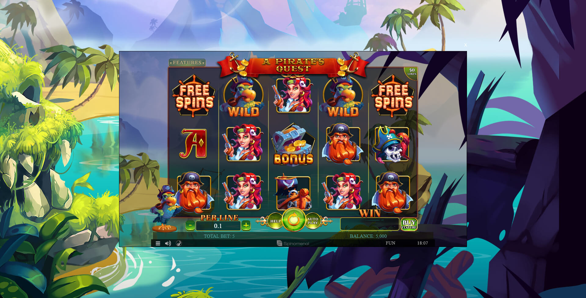 Pirate’s Quest - Desktop Slots Game Design