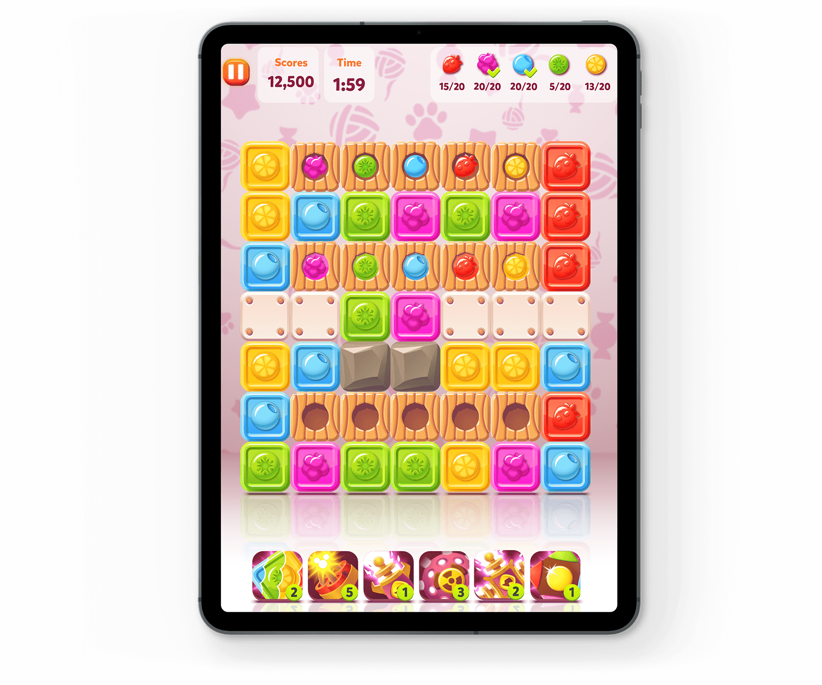 Candy Dash - Graphics design for mobile puzzle game