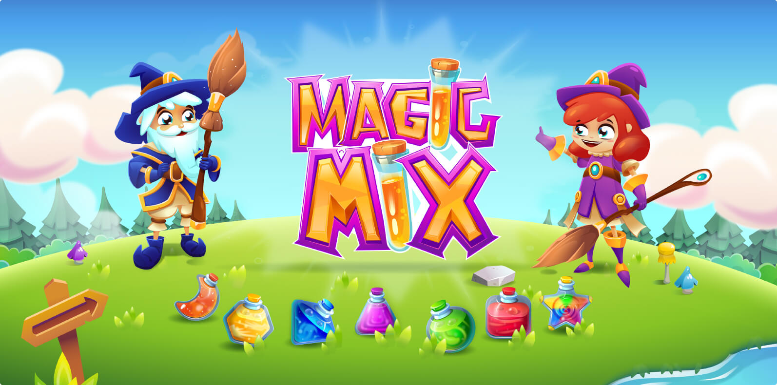 Magic Mix Match 3 - casual game design and animation by Fgfactory