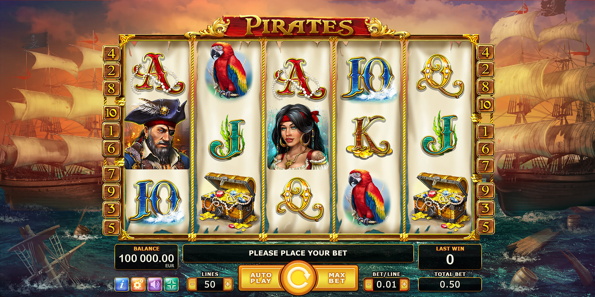 Pirates slot machine game