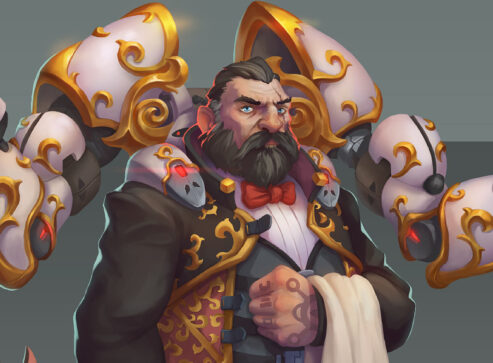 Steampunk Butler Character Concept Art Design