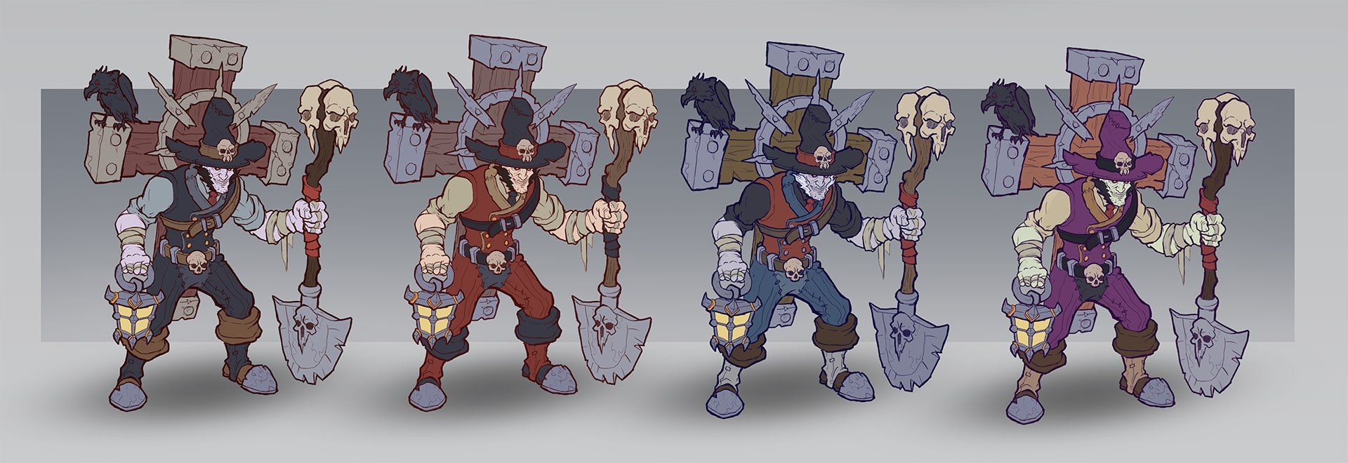 colored character concept art version