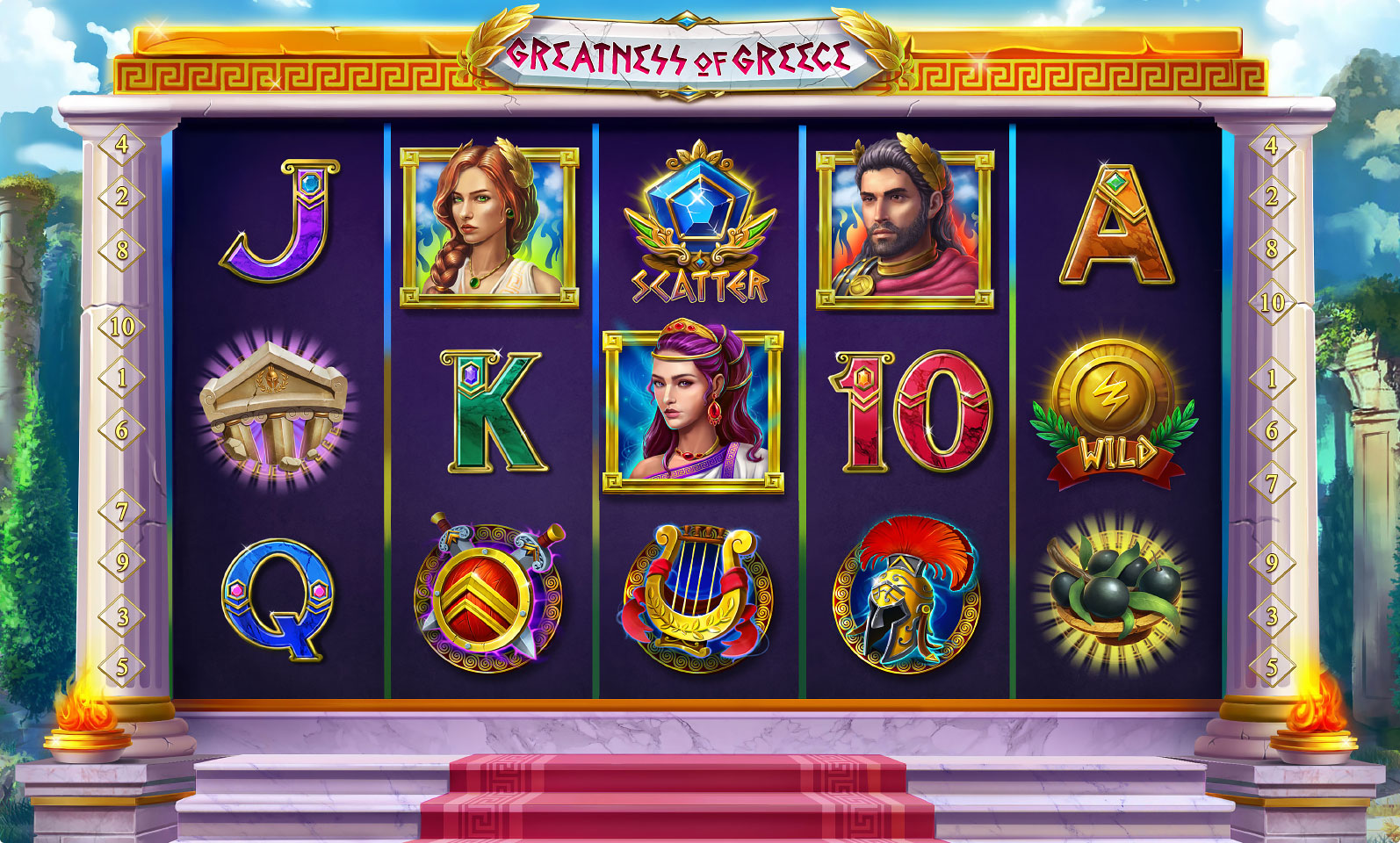 Greatness of Greece - Slot Machine Game Theme Design