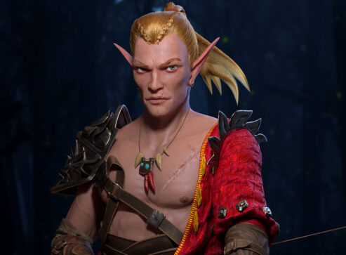 Elf warrior 3d character design