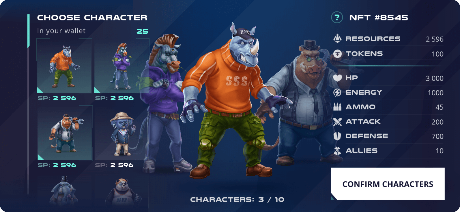 Characters design for Blockchain Game NFT Islands