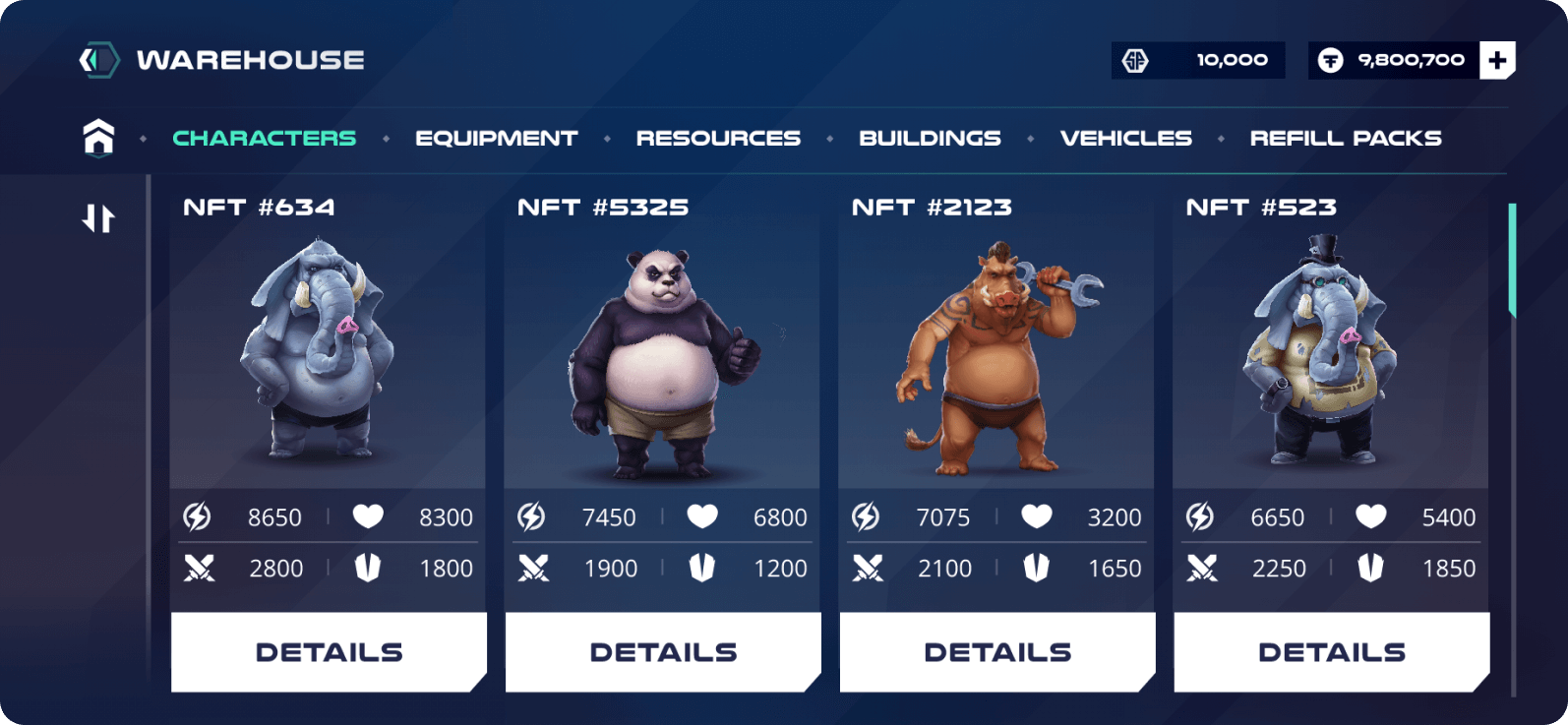 Game Characters design for NFT Islands