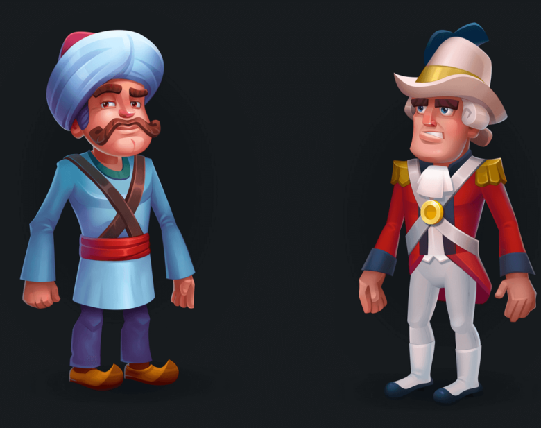 Sangrama game characters design