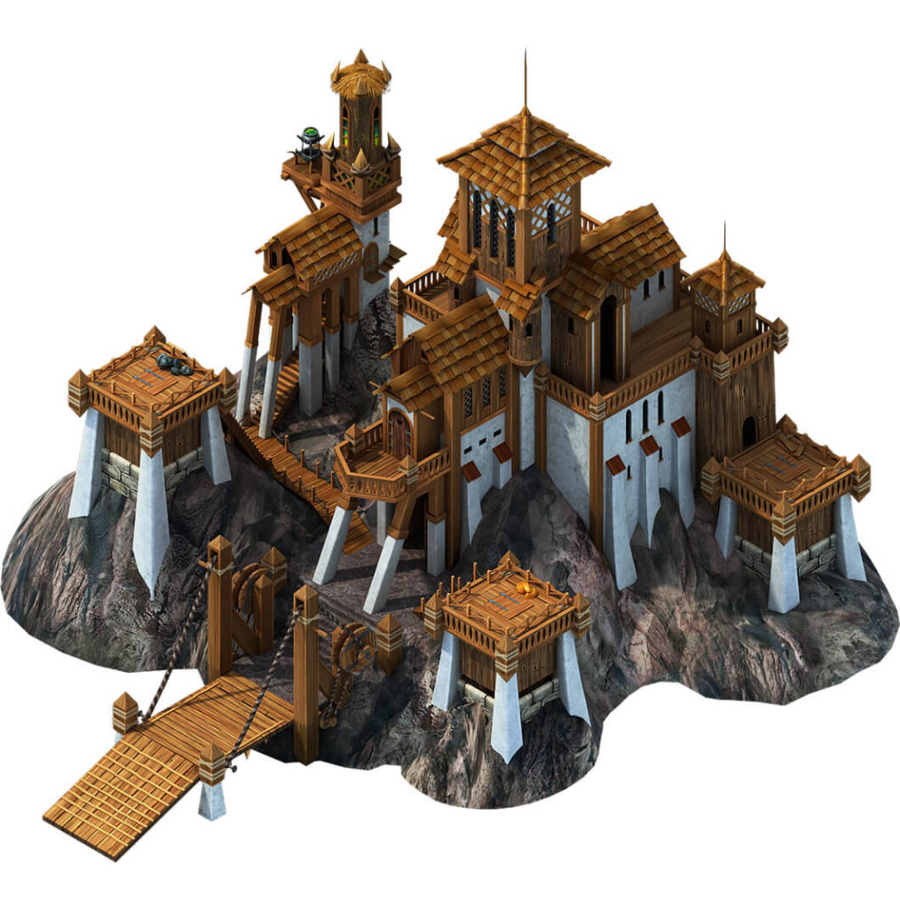 3D Buildings Creation for MMO Game Lust Power