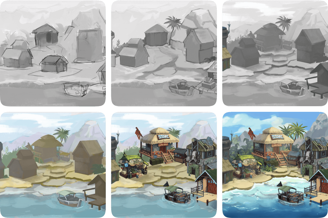 Illustration Concept Art for Various Game Purposes