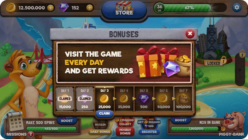 Daily Rewards Another Example in Mobile Games