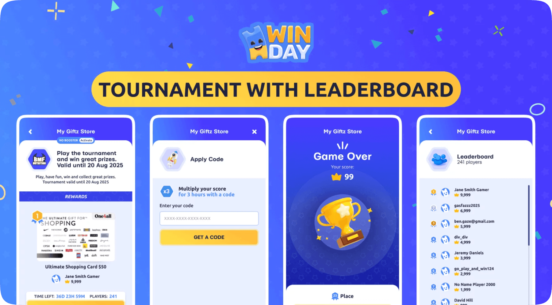 Winday Gamification Marketing Platform Tournament Games