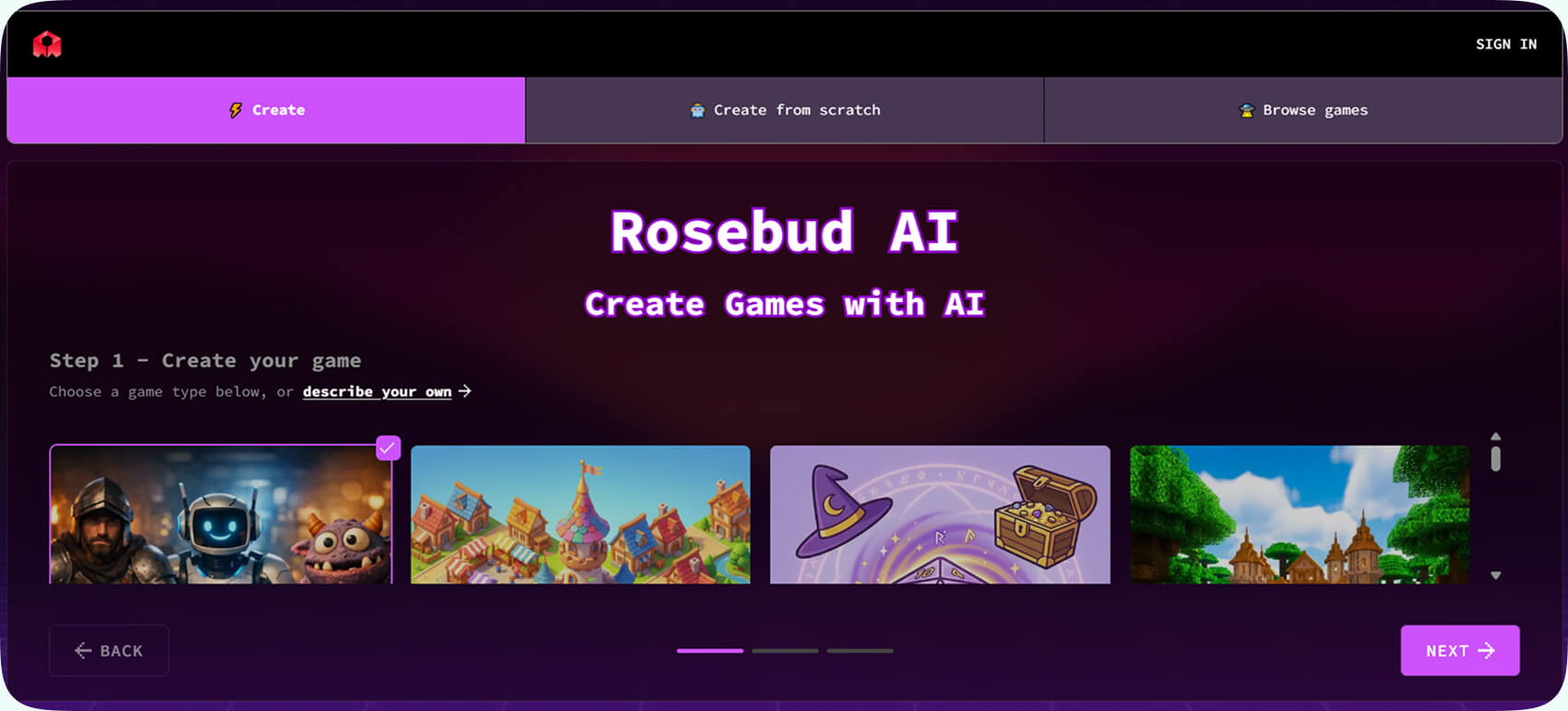 Rosebud AI for Concept Generation and Rapid Prototyping