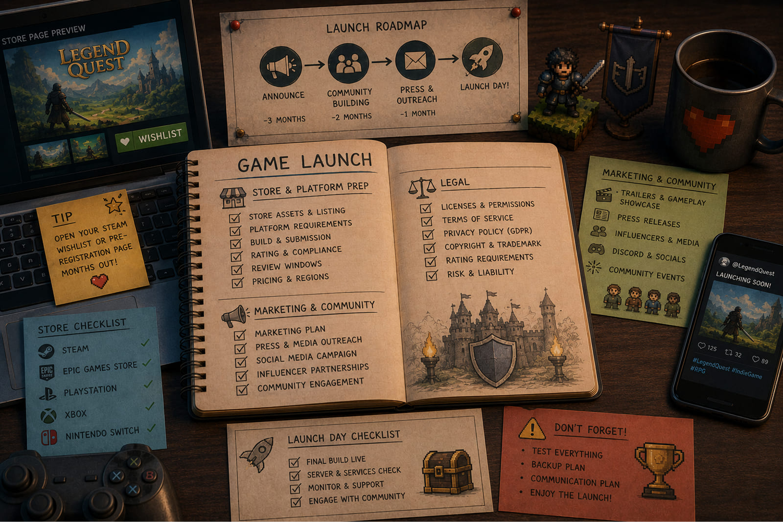 Phase 7: Game Launch, Legal Issues and Marketing