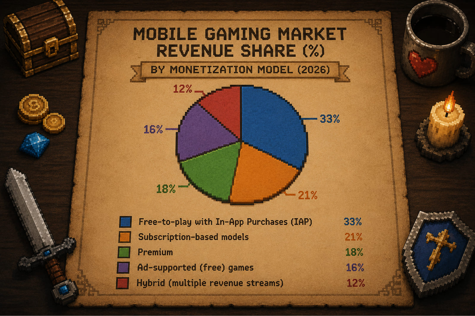 Mobile Gaming Market Revenue Share by Monetization Model in 2026